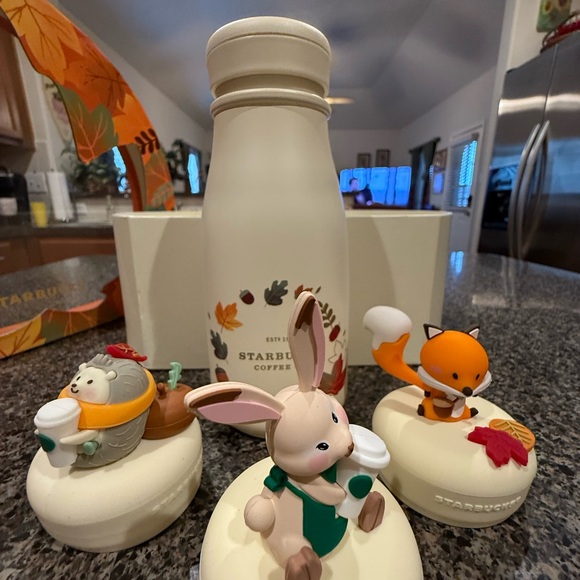 Starbucks China Autumn Festival Stainless Tumbler + Animal Lids 80oz - Picture 10 of 13